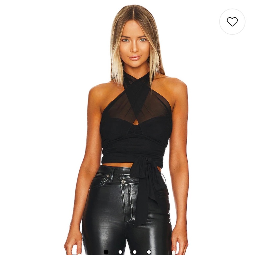 CHARLIZE HALTER TOP IN BLACK